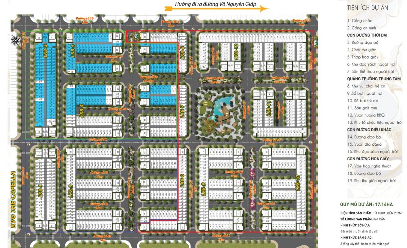 Sơ đồ Phân Lô Kvg The Capella Garden Nha Trang Minh Tuấn Bất động Sản Nha Trang Kvg The Capella