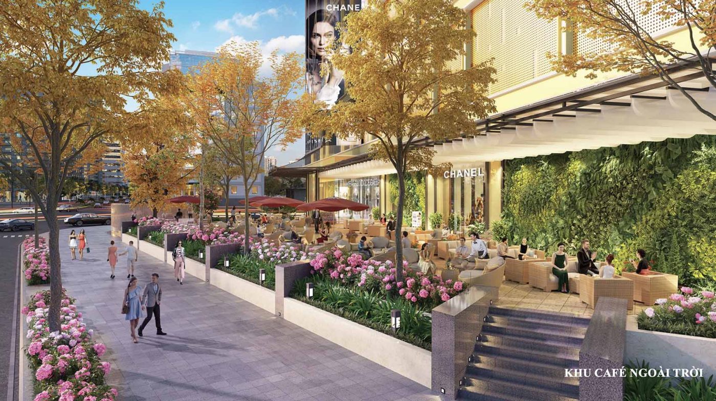 Khu Vực Cafe Ngoài Trời Brg Diamond Residence Lê Văn Lương
